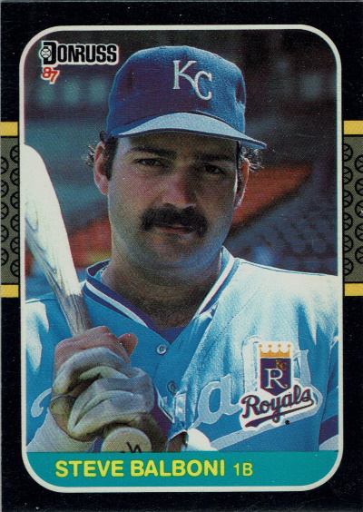 steve balboni, 1987 donruss #102, royals