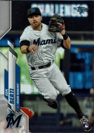 jon berti, 2020 topps #692, marlins