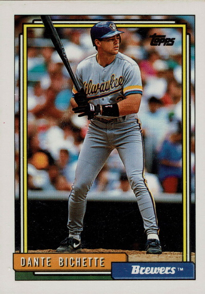 dante bichette, 1992 topps #371, brewers