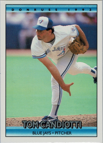 tom candiotti, 1992 donruss #459, blue jays