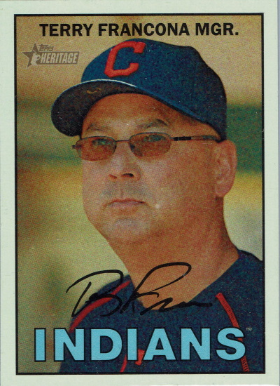 terry francona, 2016 topps heritage #264, indians