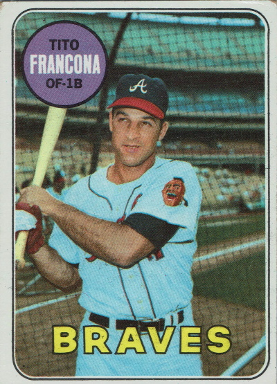 tito francona, 1969 topps #398, braves