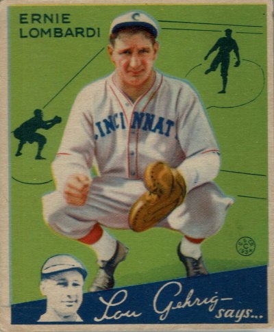 ernie lombardi, 1934 goudey #35, reds