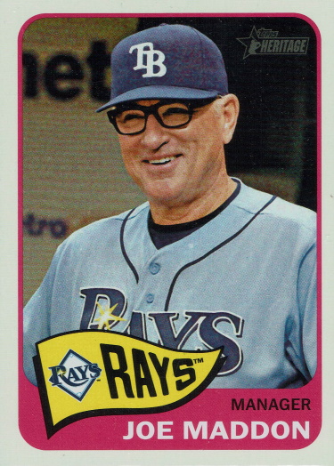 joe maddon, 2014 topps heritage #66, rays