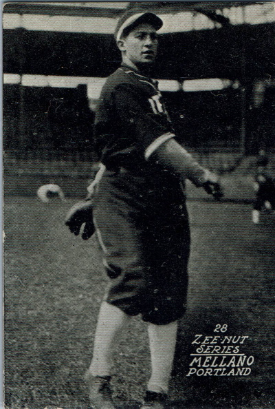 frank mellana, 1928 zee-nut PCL, portland beavers