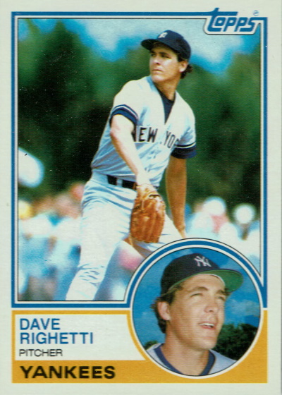 dave righetti, 1983 topps #176, yankees