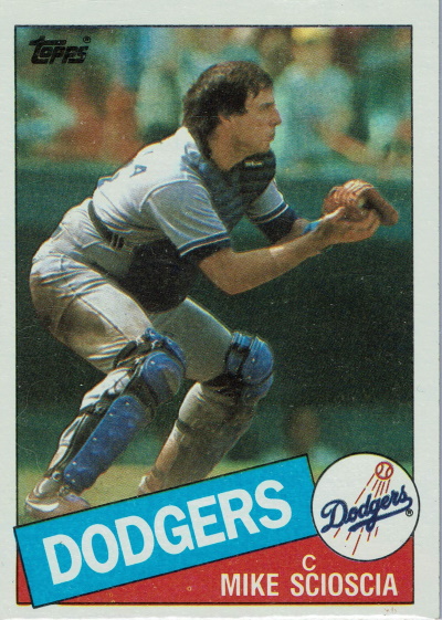 mike scioscia, 1985 topps #549, dodgers