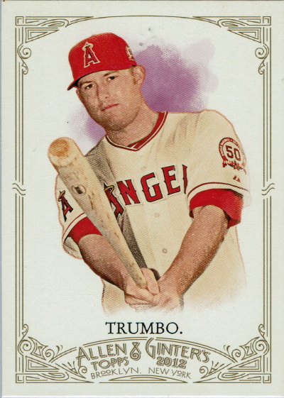 mark trumbo, 2012 allen & ginter #296, angels