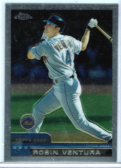 robin ventura, 2000 topps chrome #144, mets