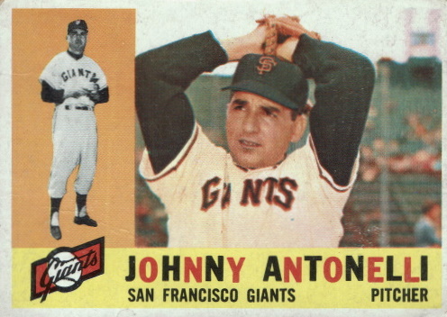 johnny antonelli, 1960 topps #243, giants