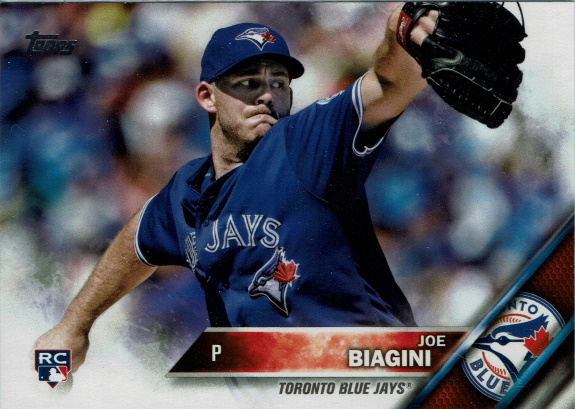 joe biagini, 2016 topps #US242, blue jays