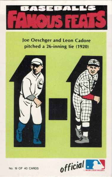 lean cadore, 1972 fleer laughlin famous feats, 19