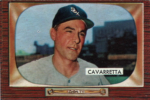 phil cavarretta, 1955 bowman #282, white sox