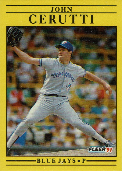 john cerutti, 1991 fleer #172, blue jays