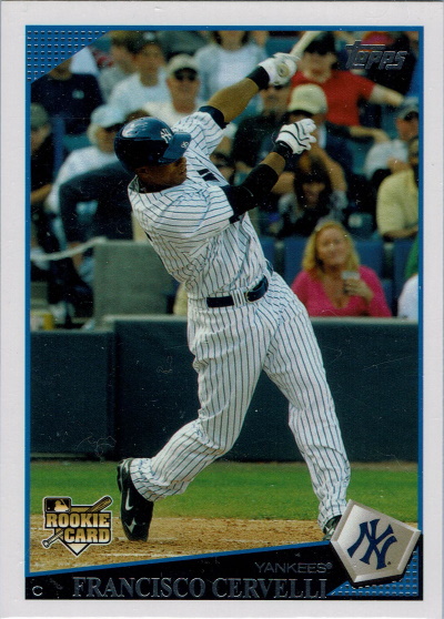 francisco cervelli, 2009 topps #292, yankees