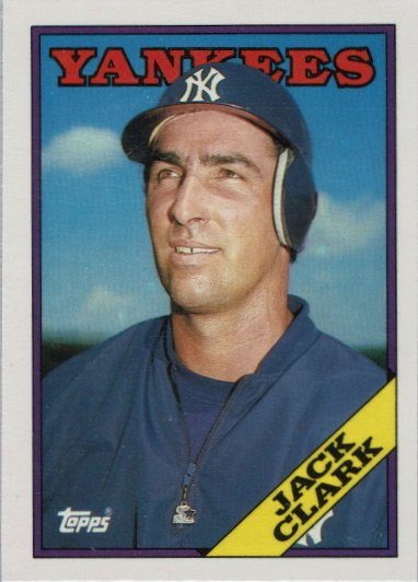 jack clark, 1988 topps traded #28T, yankees