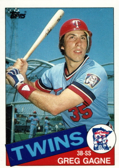 greg gagne, 1985 topps traded #36T, twins