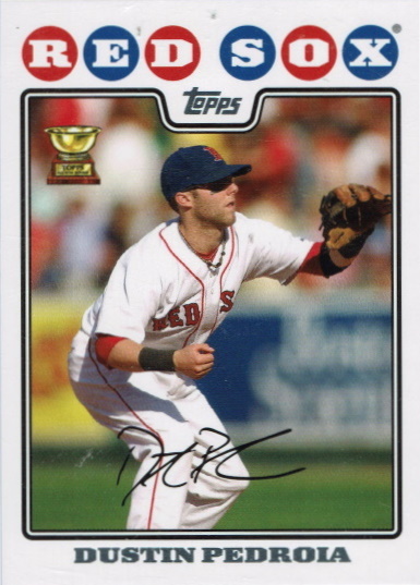 dustin pedroia, 2008 topps #229, red sox