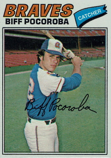 biff pocoroba, 1977 topps #594, braves