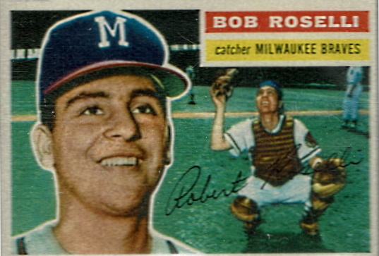 bob roselli, 1956 topps #131, milwaukee braves