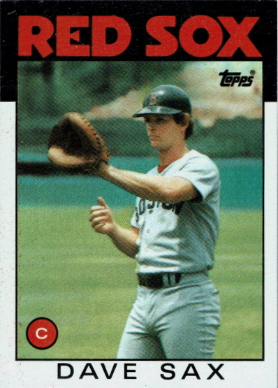 dave sax, 1986 topps #307, red sox