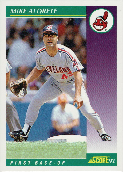 mike aldrete, 1992 score #351, indians