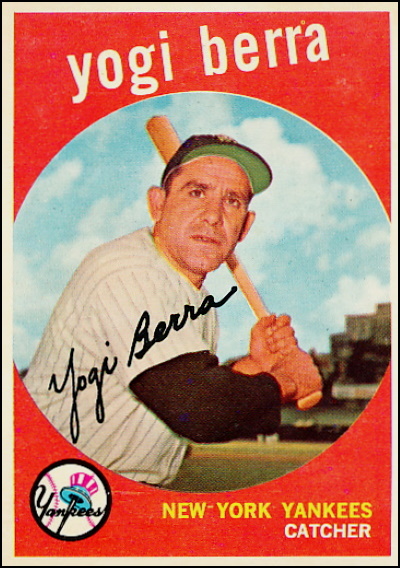 yogi berra, 1959 topps #180, yankees