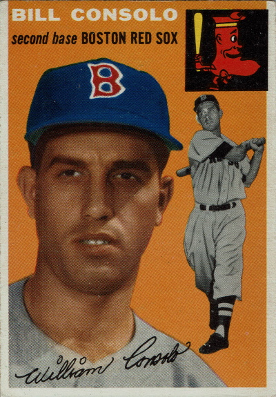 billy consolo, 1954 topps #195, red sox
