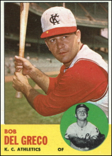 bob delgreco (del greco), 1963 topps #282, KC A's