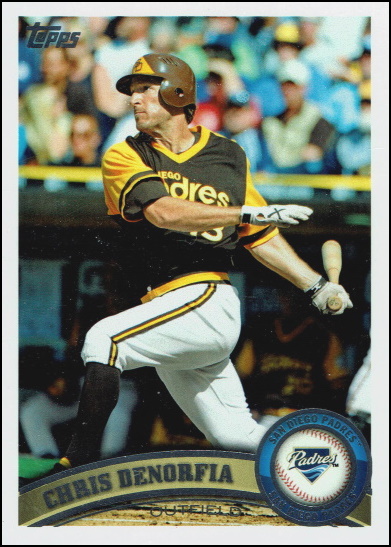 chris denorfia, 2011 topps #US243, padres