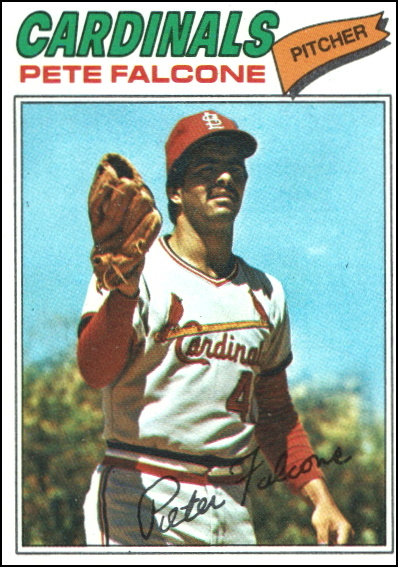 pete falcone, 1977 topps #205, cardinals