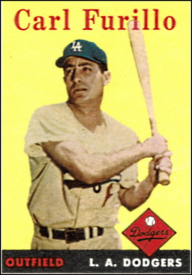 carl furillo, 1958 topps #417, dodgers
