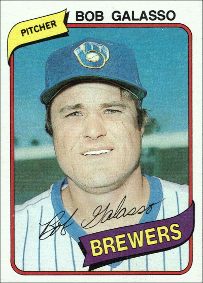 bob galasso, 1980 topps #711, brewers