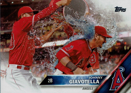 giavotella, johnny giavotella, 2016 topps 657, LA Angels