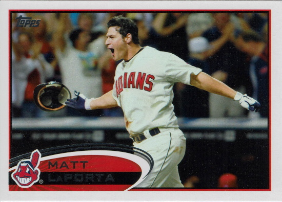 matt laporta, 2012 topps #314, indians