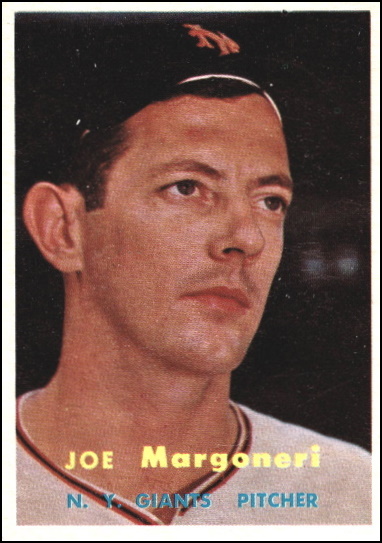 joe margoneri, 1957 topps #191, NY giants