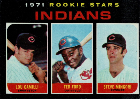 lou camilli, 1971 topps #612 rookie stars, indians