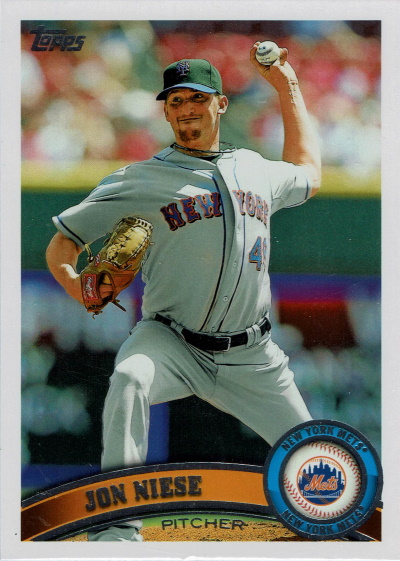 jon niese, 2011 topps #147, mets