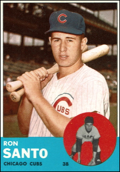 ron santo, 1963 topps #252, cubs