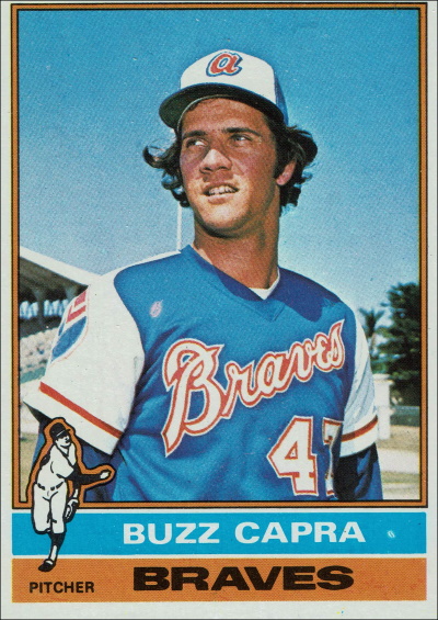 capra, buzz capra, 1976 Topps #153, Braves