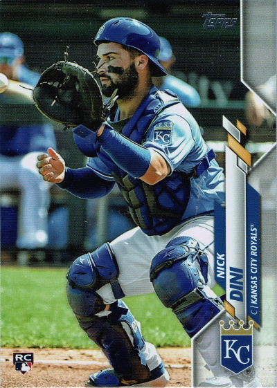 nick dini, 2020 topps #U101, royals