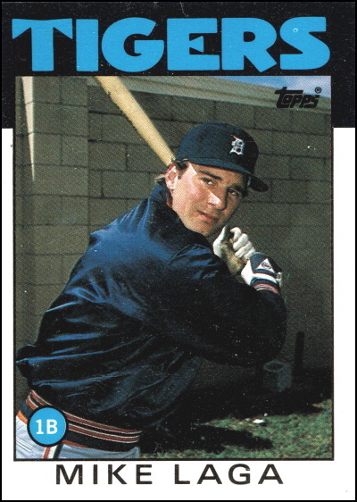 laga, mike laga, 1986 topps #59T, Tigers