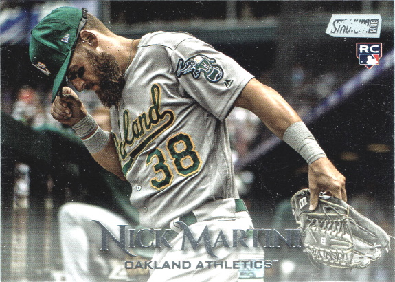 Nick Martini, 2019 Topps Stadium Club #191, A's