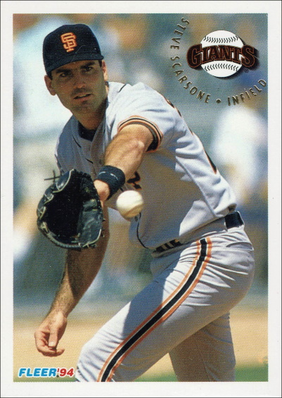 scarsone, steve scarsone, 1994 Fleer #701, Giants