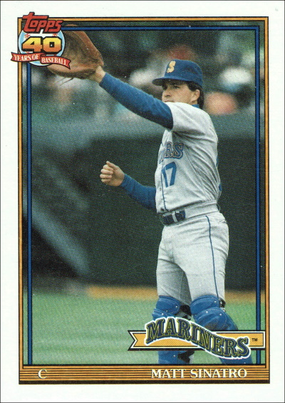 matt sinatro, 1991 topps #709, mariners