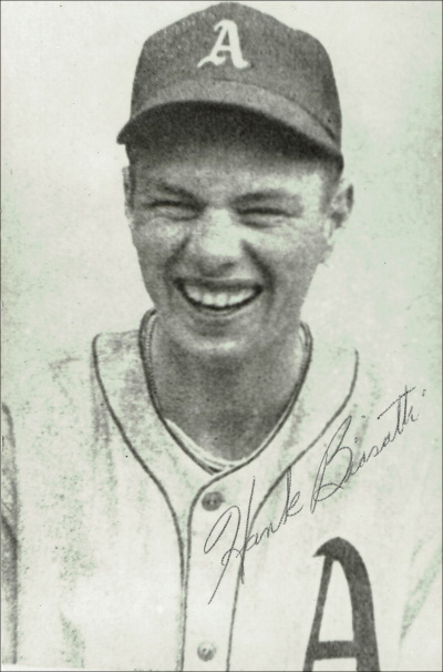 Hank Biasatti, 1949 Philadelphia A's Post Card (Autographed, Blank Back), A's
