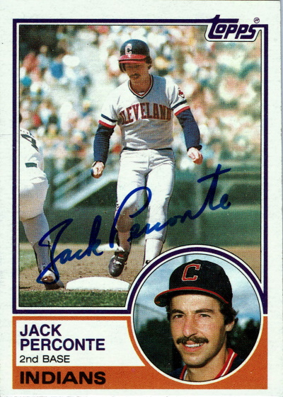 perconte, jack perconte, 1983 topps #569, Indians