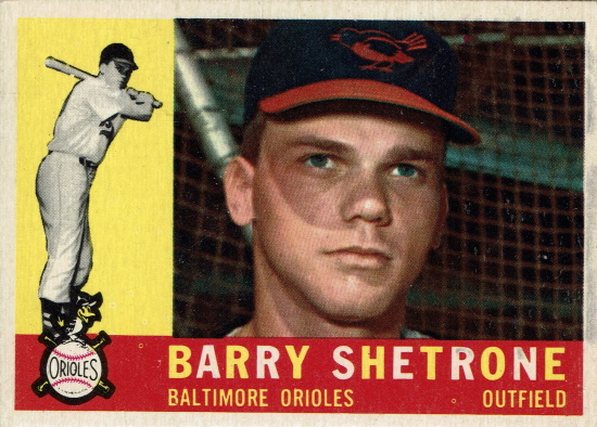 barry shetrone, 1960 topps #348, orioles