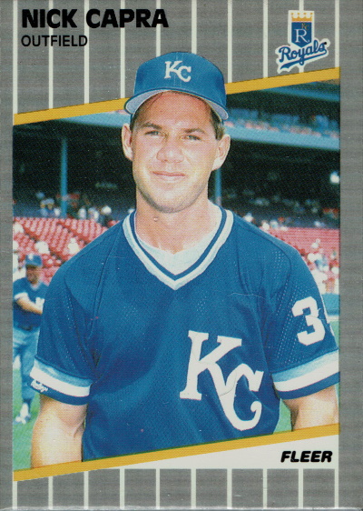 nick capra, 1989 fleer #279, royals