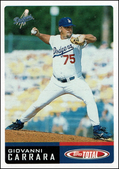 giovanni carrara, 2002 topps total #171, dodgers